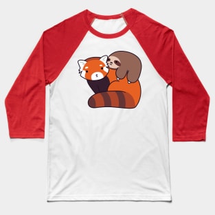 Little Sloth and Red Panda Baseball T-Shirt